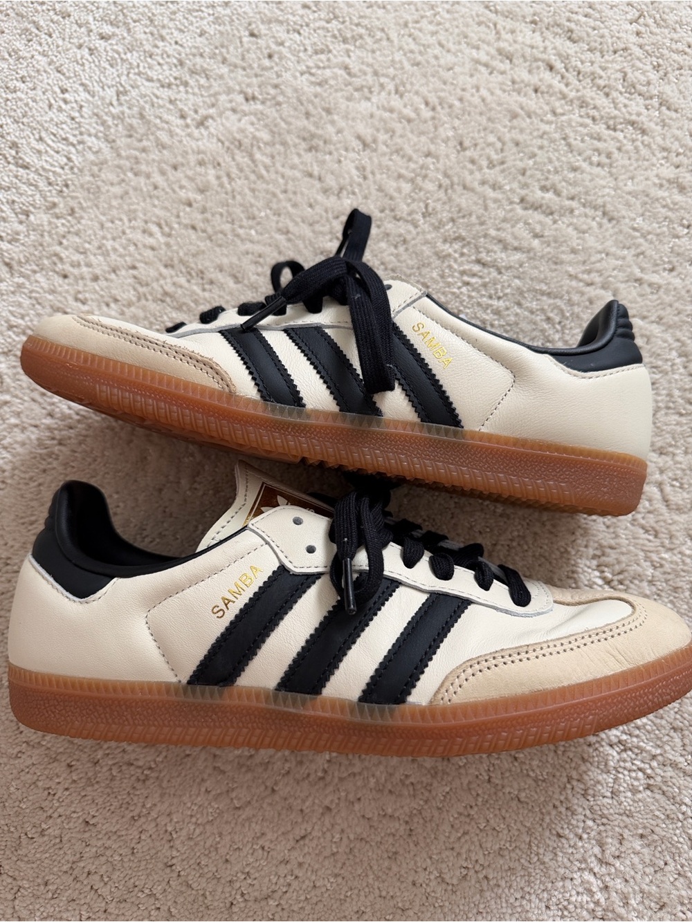adidas Samba OG Women’s Sneakers — Cream & Black
